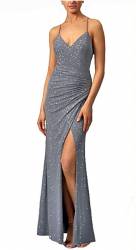 Abi Grey Shimmer Maxi